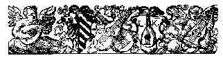 Border with angles, lutes, violas and plants